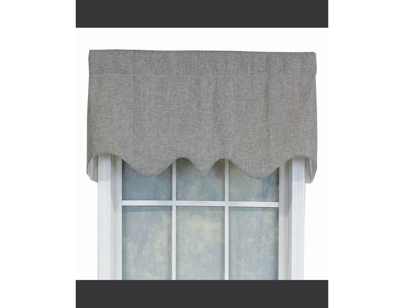 RLF Home R-Crosby Essential однотонная тканевая декоративная занавеска 50" x 17" Ash Gray