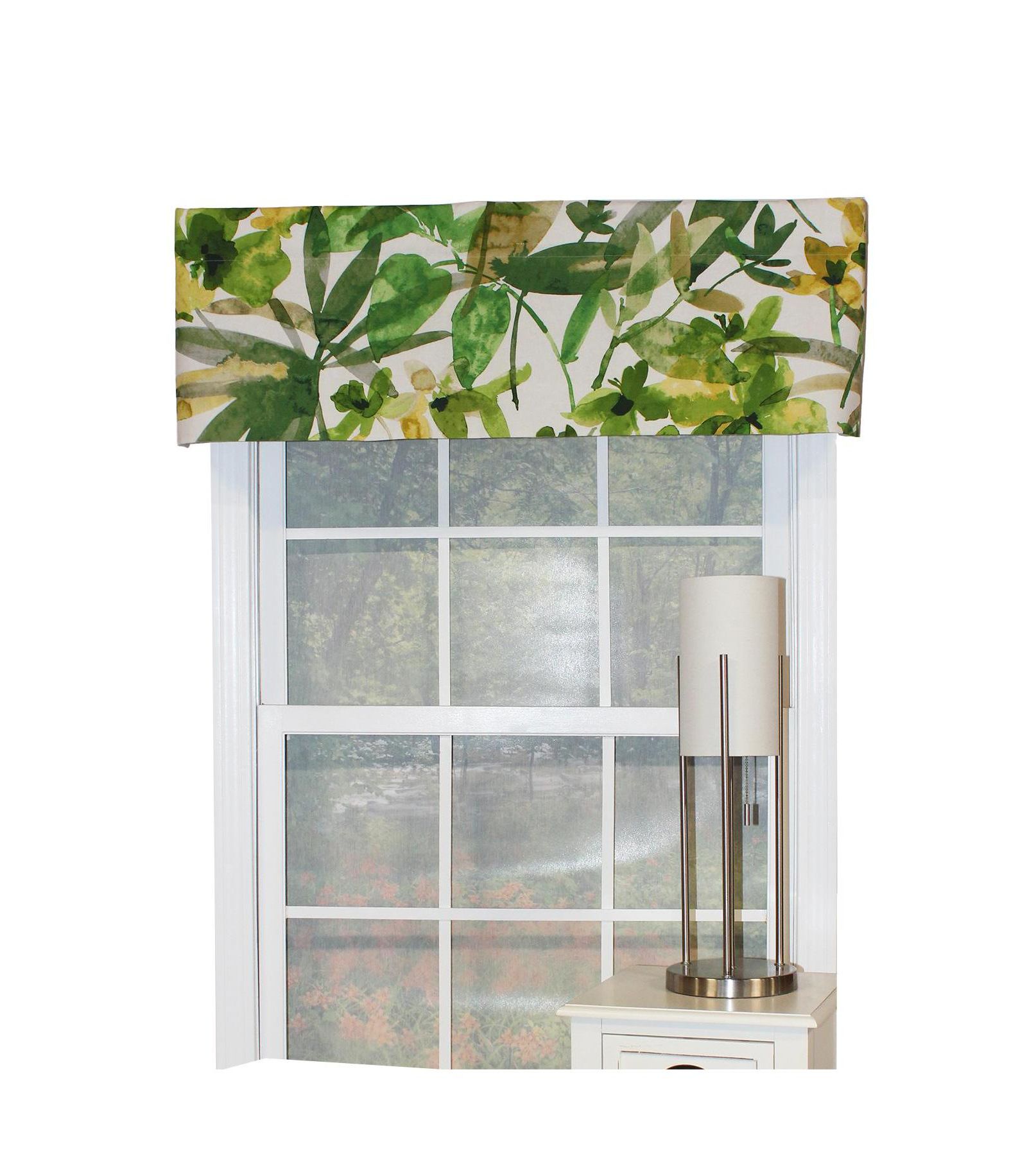 RLF Home Autumn Tailored 100% Cotton with Fully Lined 3" Rod Pocket Valnance for Windows 50" x 14"