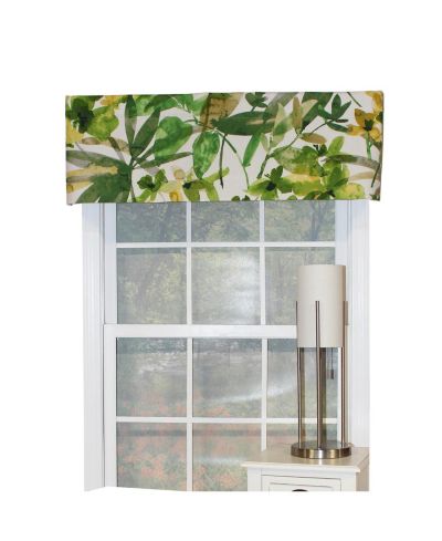 RLF Home Autumn Tailored 100% Cotton with Fully Lined 3" Rod Pocket Valnance for Windows 50" x 14"