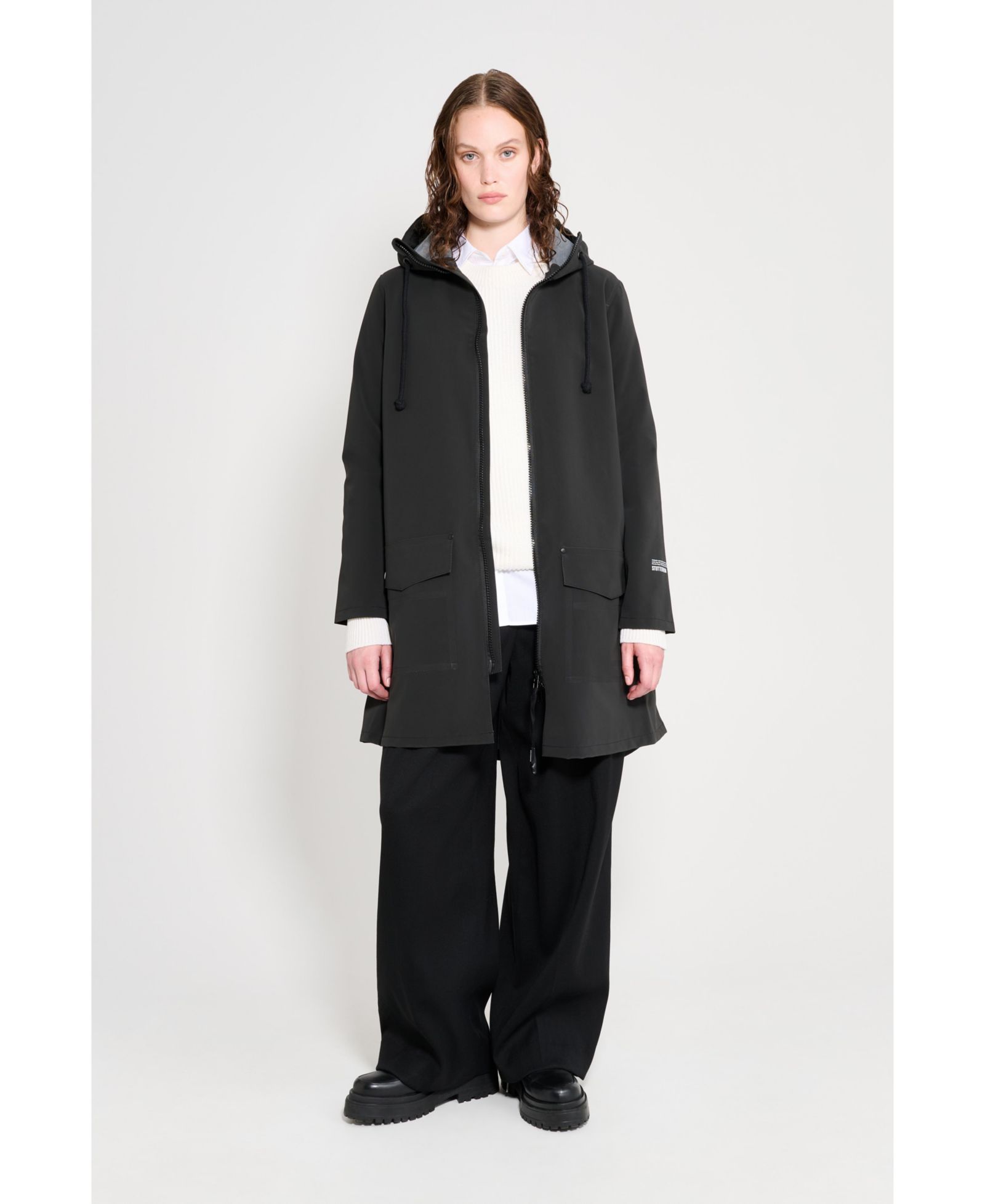 Stutterheim Women's Mosebacke Patch Matte Raincoat