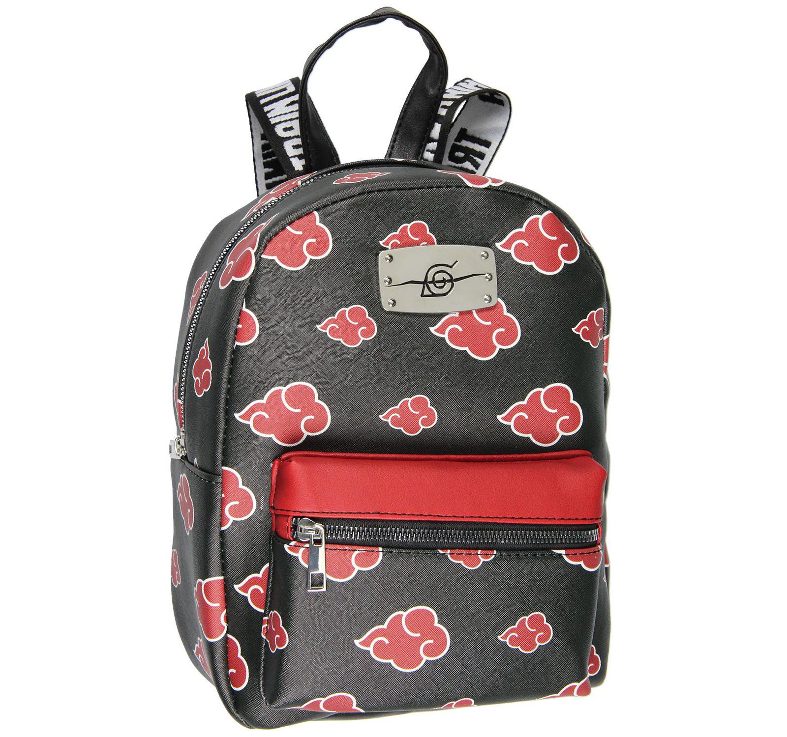 Naruto Akatsuki Sasuke Faux Saffiano Mini Backpack Bag 11"