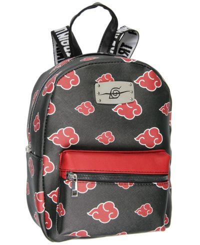 Мини-рюкзак Naruto Akatsuki Sasuke из искусственной кожи Saffiano, 11"