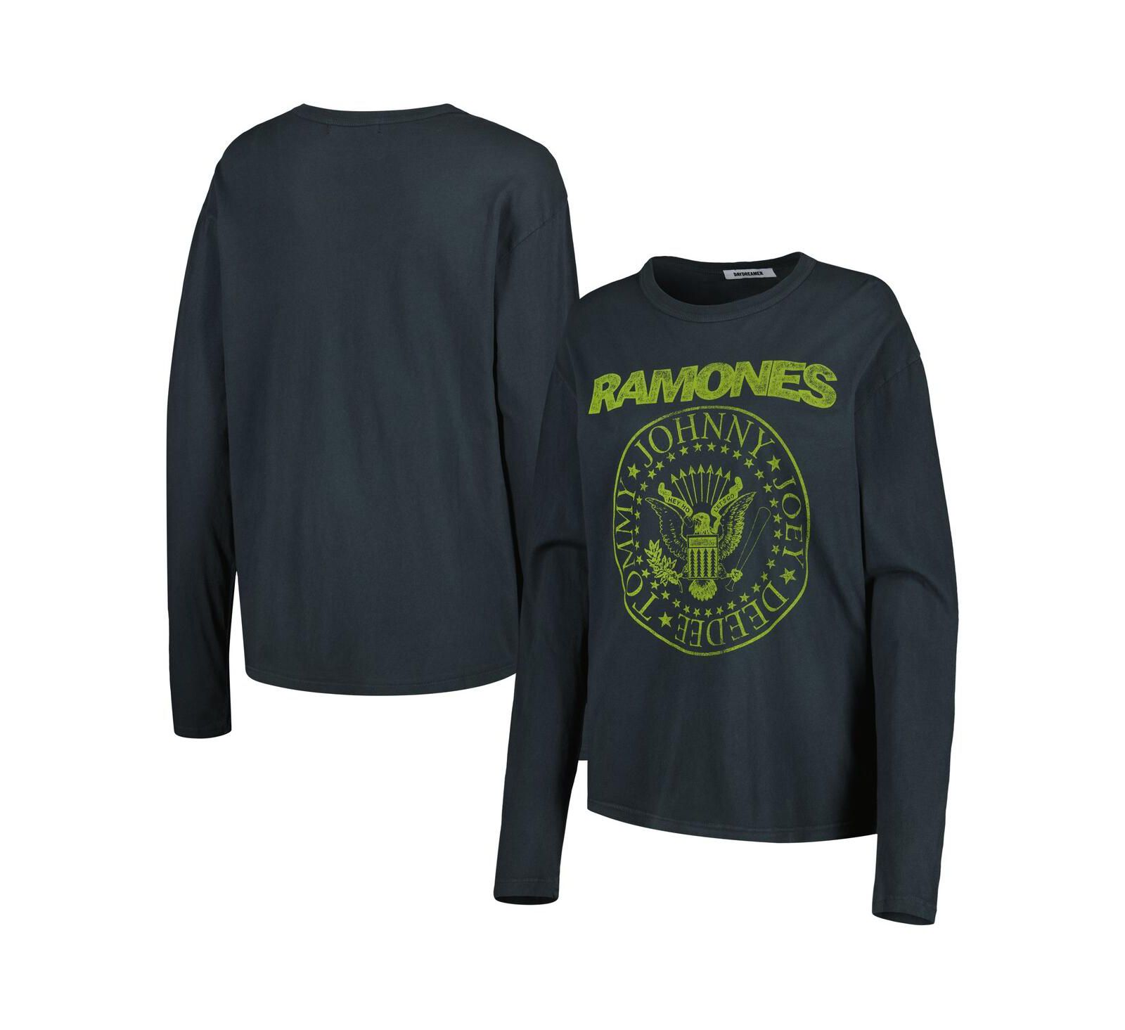 Женская футболка Daydreamer The Ramones с длинным рукавом, черная