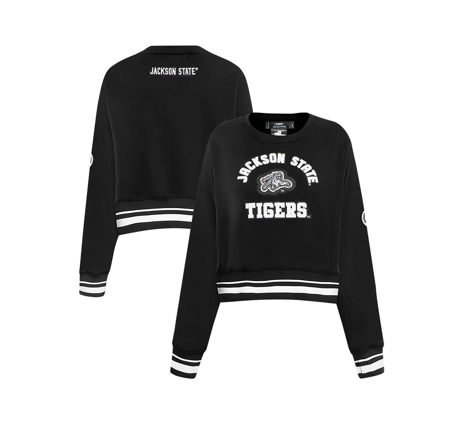 Женская укороченная толстовка Pro Standard Black Jackson State Tigers
