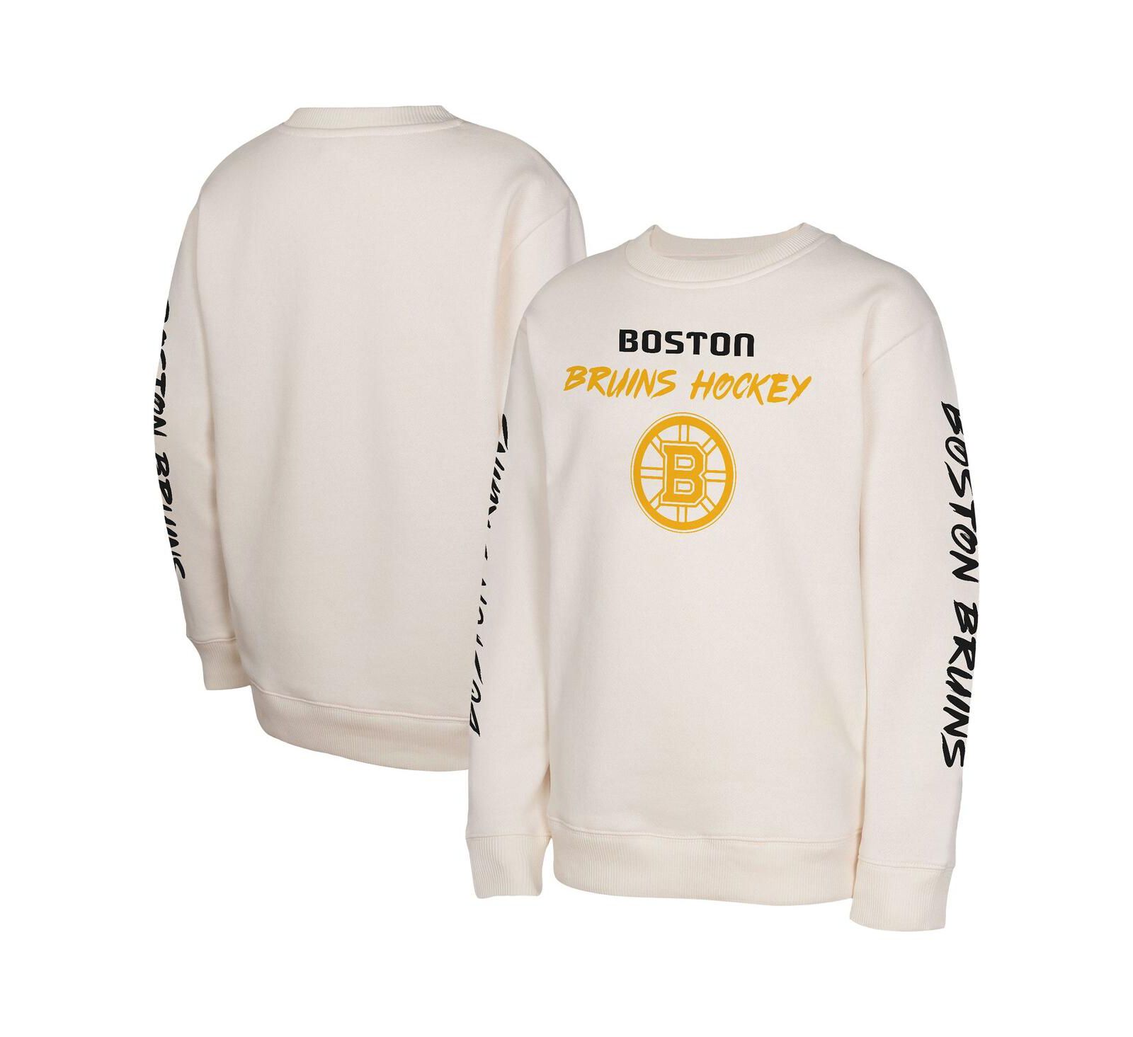 Свитшот Outerstuff Big Boys and Girls Cream Boston Bruins Star Power Pullover
