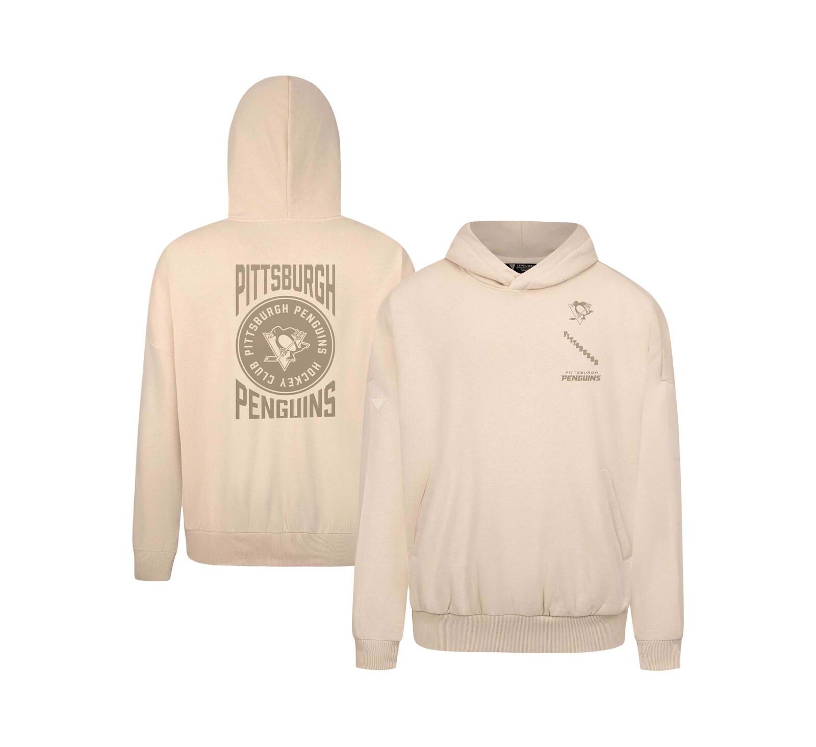 LevelWear мужское худи Pittsburgh Penguins, кремовое