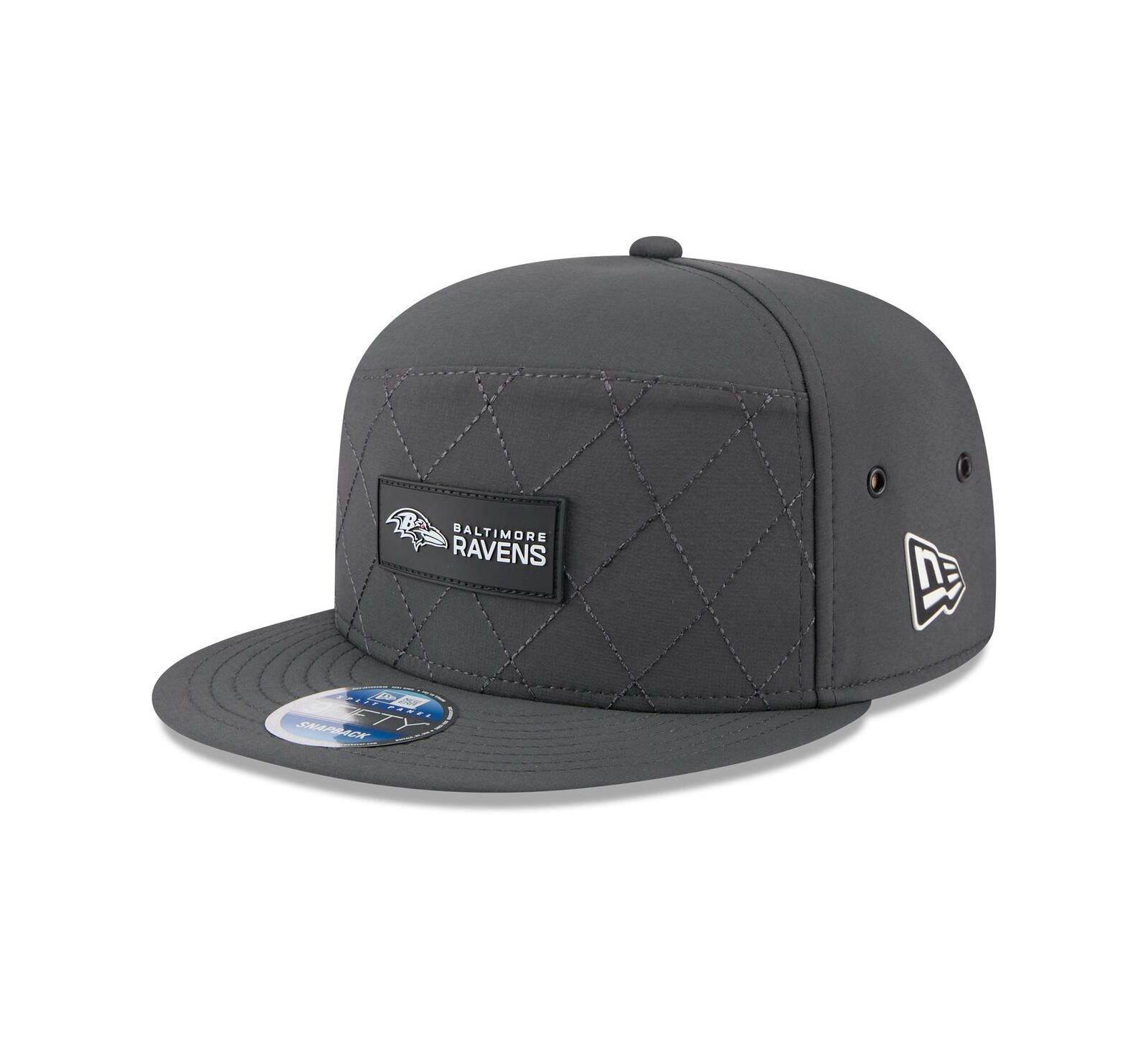 Мужская кепка New Era Baltimore Ravens 2025 Sideline 9FIFTY Snapback charcoal