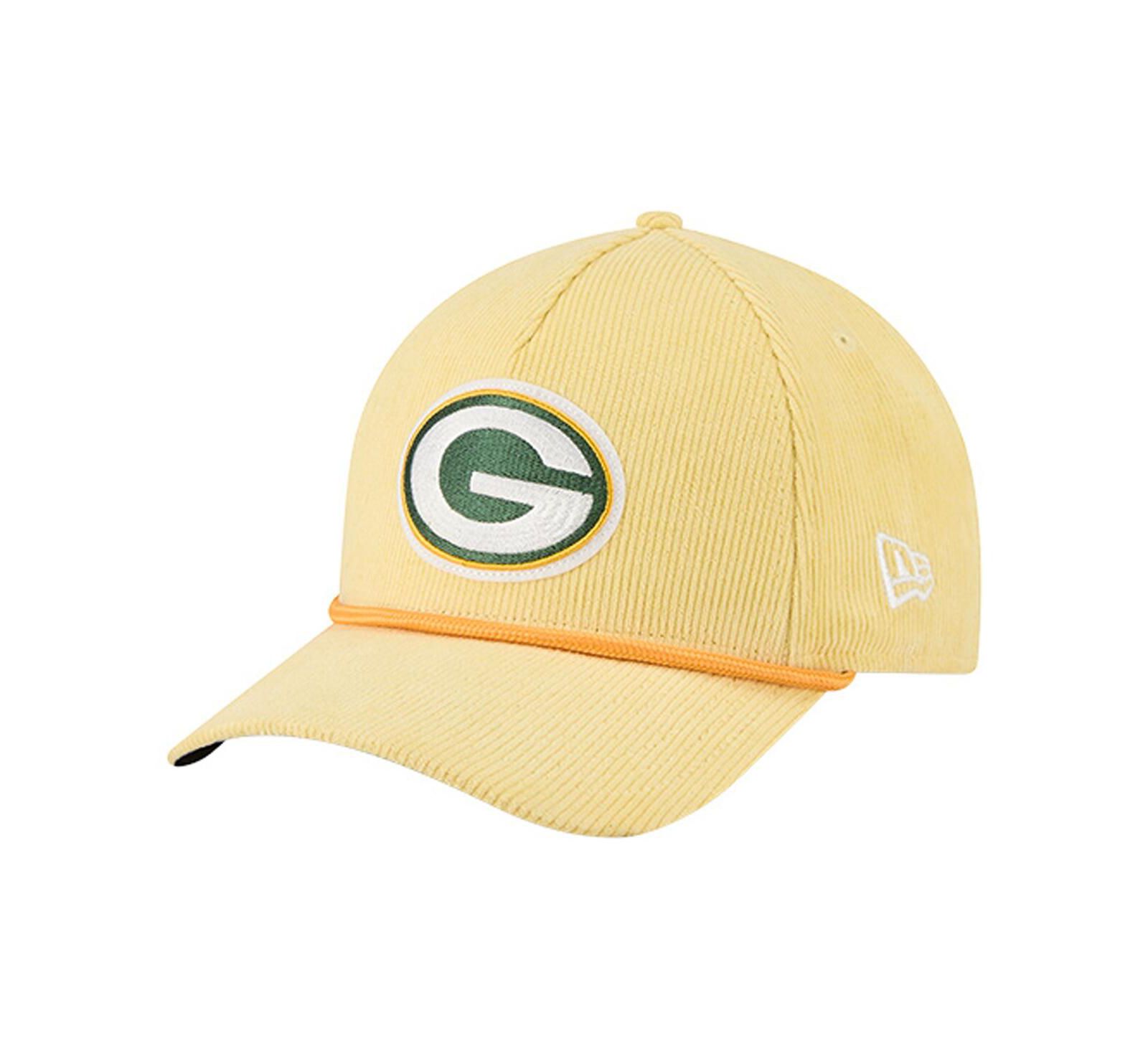 New Era Мужская регулируемая кепка 9FORTY A-Frame, corduroy, Gold Green Bay Packers