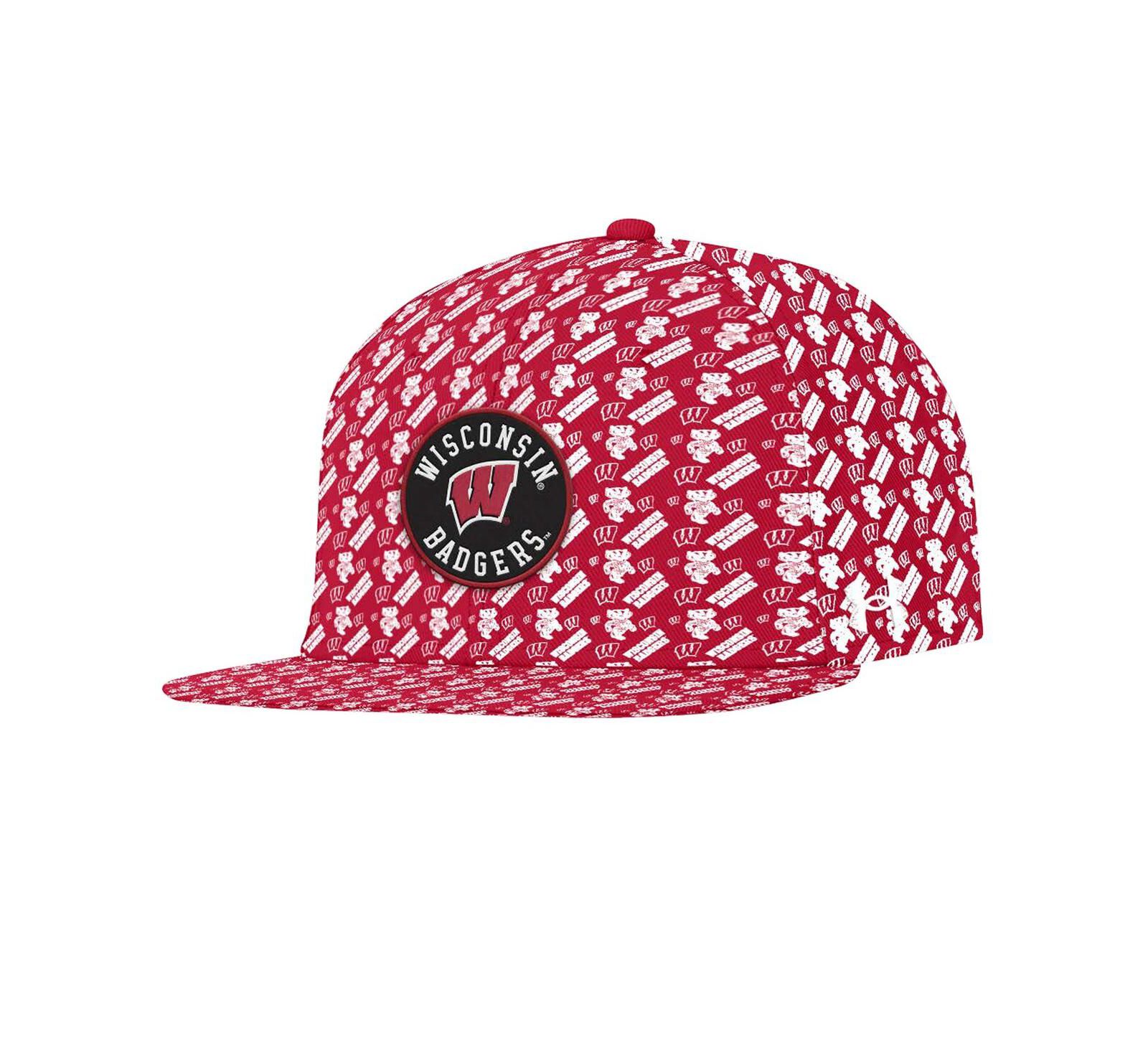 Under Armour Men's Red Wisconsin Badgers Gameday ArmourFuse Snapback Hat