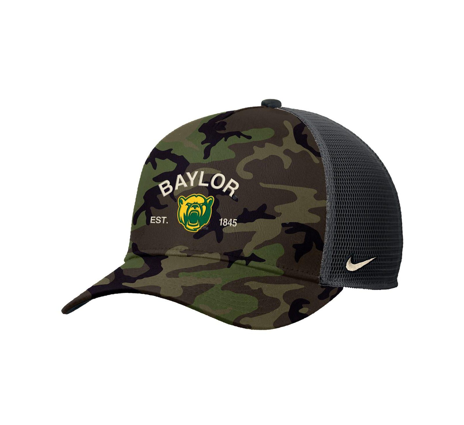 Мужская кепка Nike Baylor Bears 2025 Military Appreciation Rise Camo с регулировкой