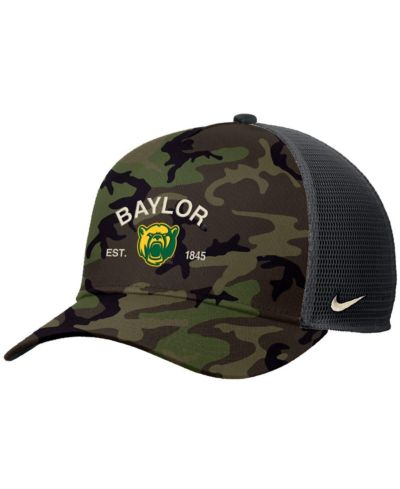 Мужская кепка Nike Baylor Bears 2025 Military Appreciation Rise Camo с регулировкой