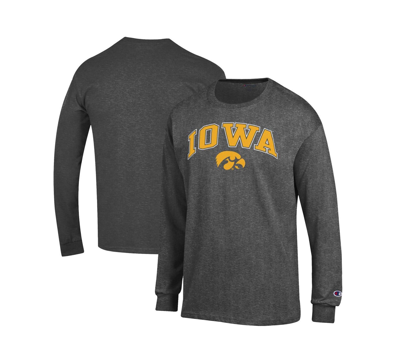 Champion Men's Charcoal Iowa Hawkeyes Arched Logo T-Shirt