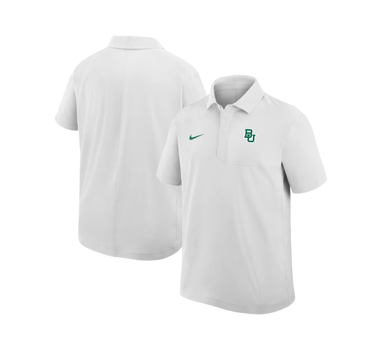 Nike Men's White Baylor Bears Woven Polo Shirt