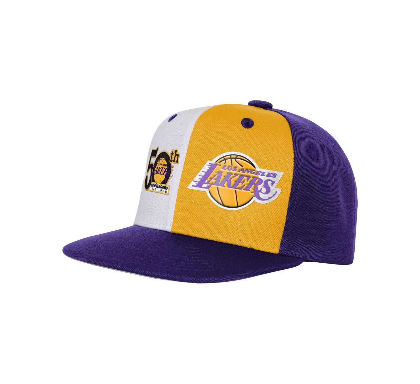 Кепка Mitchell & Ness Los Angeles Lakers 50th Anniversary, фиолетовая