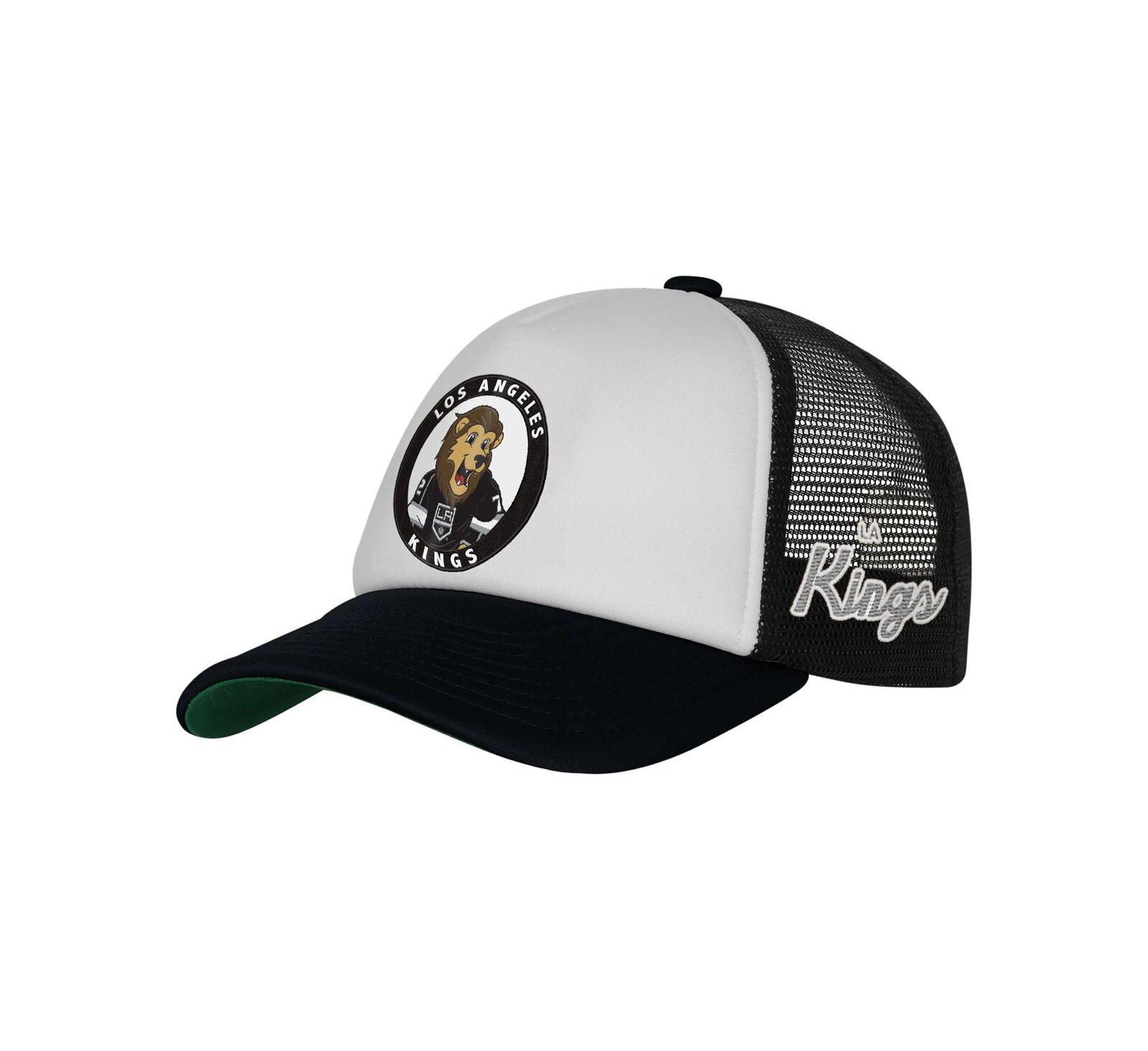 Кепка Mitchell & Ness White Los Angeles Kings Mascot Adjustable Trucker для мальчиков и девочек