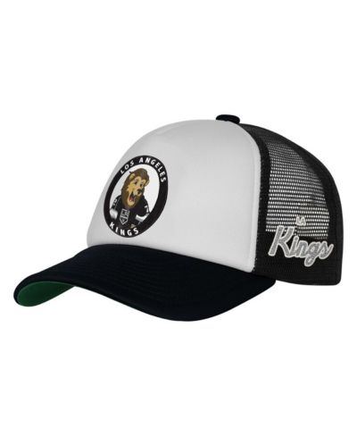 Mitchell & Ness Big Boys and Girls White Los Angeles Kings Mascot Adjustable Trucker Hat