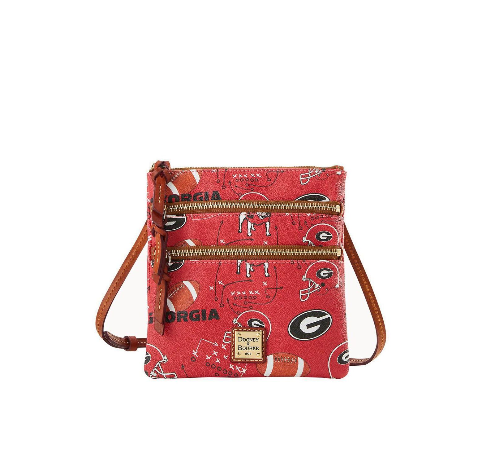 Dooney & Bourke Georgia Bulldogs Football Halftime Triple Zip Crossbody Bag
