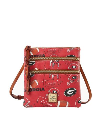 Сумка через плечо Dooney & Bourke Georgia Bulldogs Football Halftime Triple Zip Crossbody