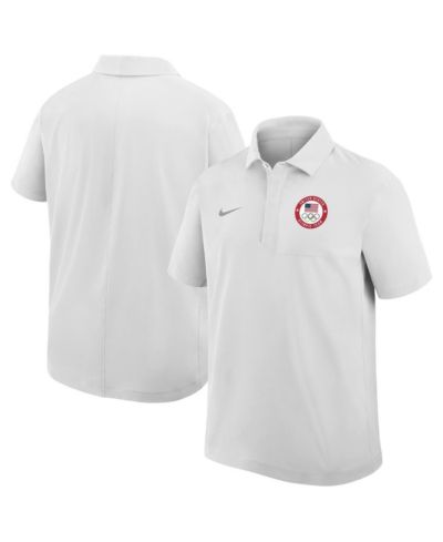 Nike Men's White Team USA Woven Polo Shirt