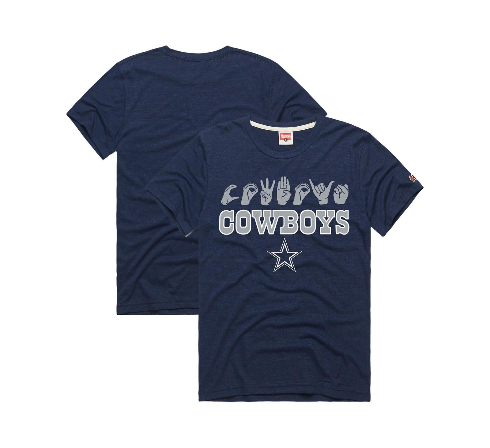 Homage Мужская и женская футболка Dallas Cowboys NFL ASL Collection