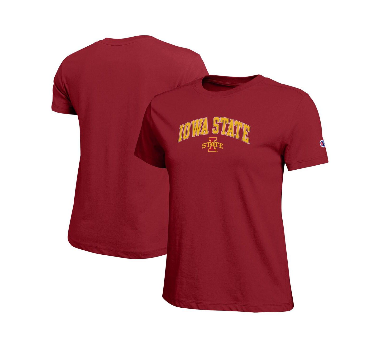 Женская футболка Champion Cardinal Iowa State Cyclones Arched Over Logo T-Shirt