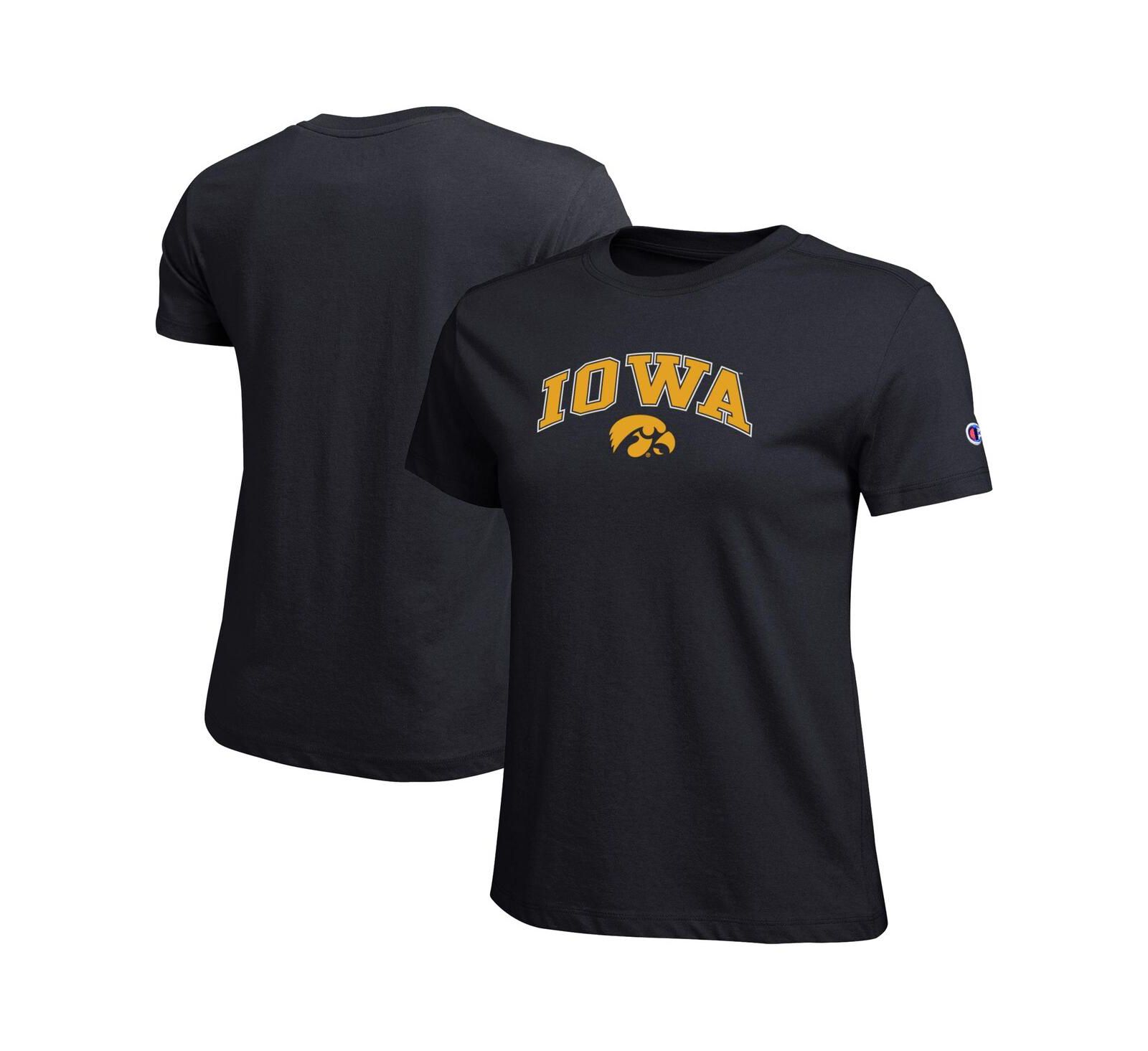 Женская футболка Champion Black Iowa Hawkeyes Arched Over Logo