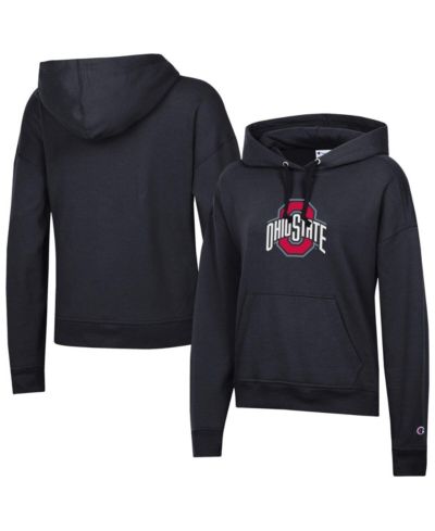 Champion Женское худи Ohio State Buckeyes Powerblend Fleece черного цвета