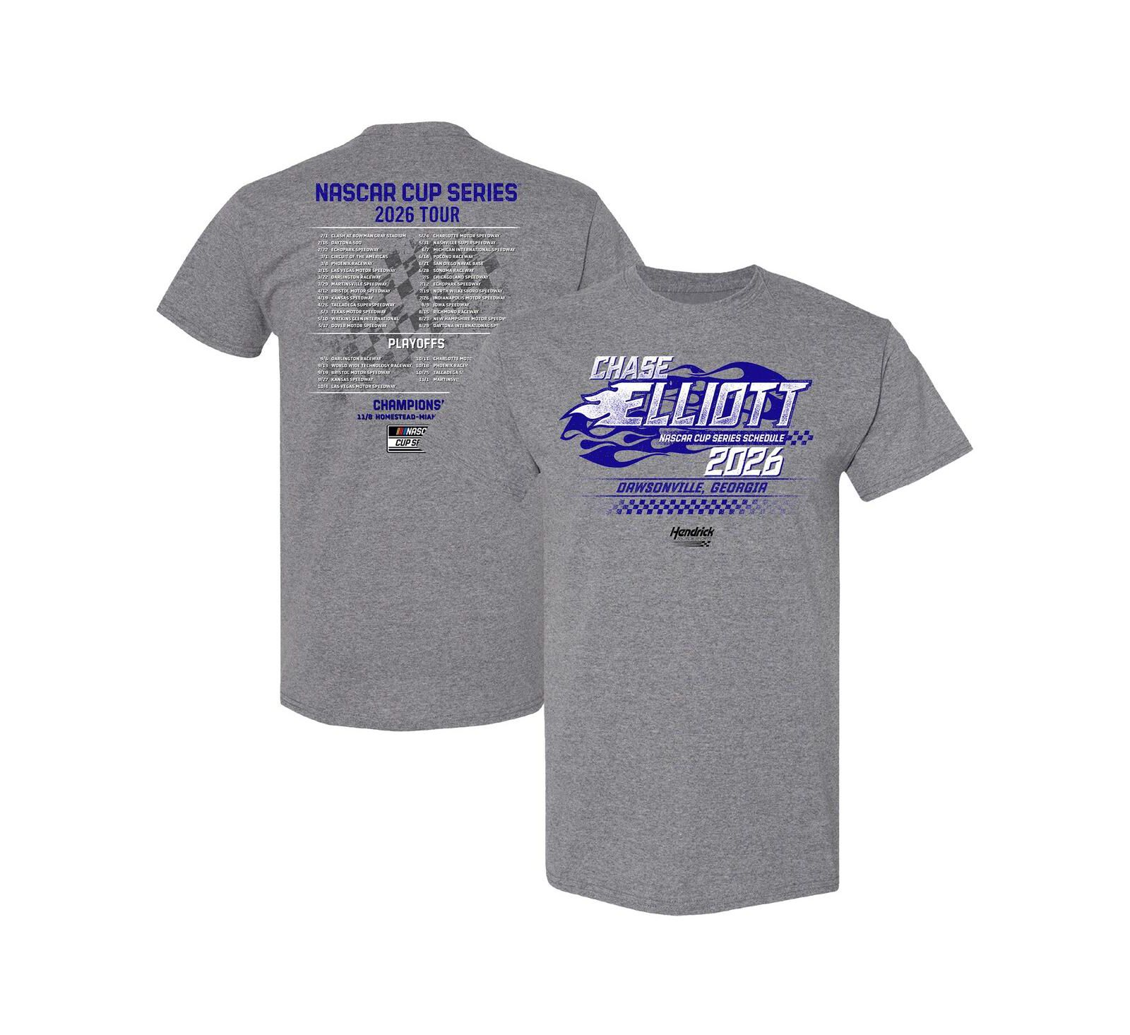 Мужская футболка Hendrick Motorsports Team Collection Chase Elliott 2026 NASCAR Schedule