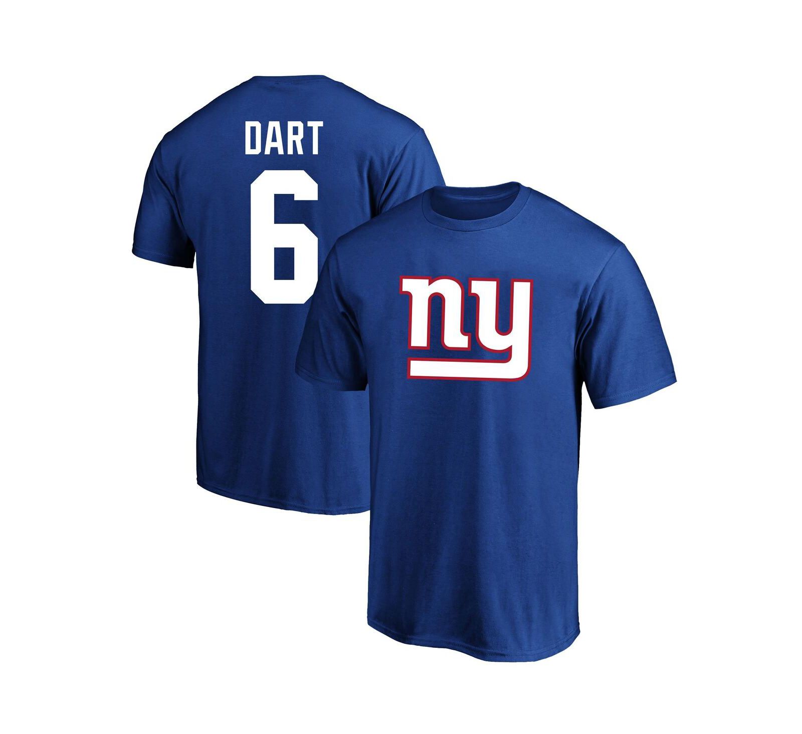 Fanatics Men's Jaxson Dart Royal New York Giants Big & Tall Name & Number T-Shirt