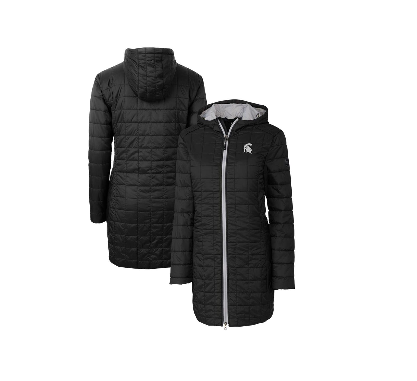 Женская куртка Cutter & Buck Michigan State Spartans Rainier PrimaLoft Eco с капюшоном, черная