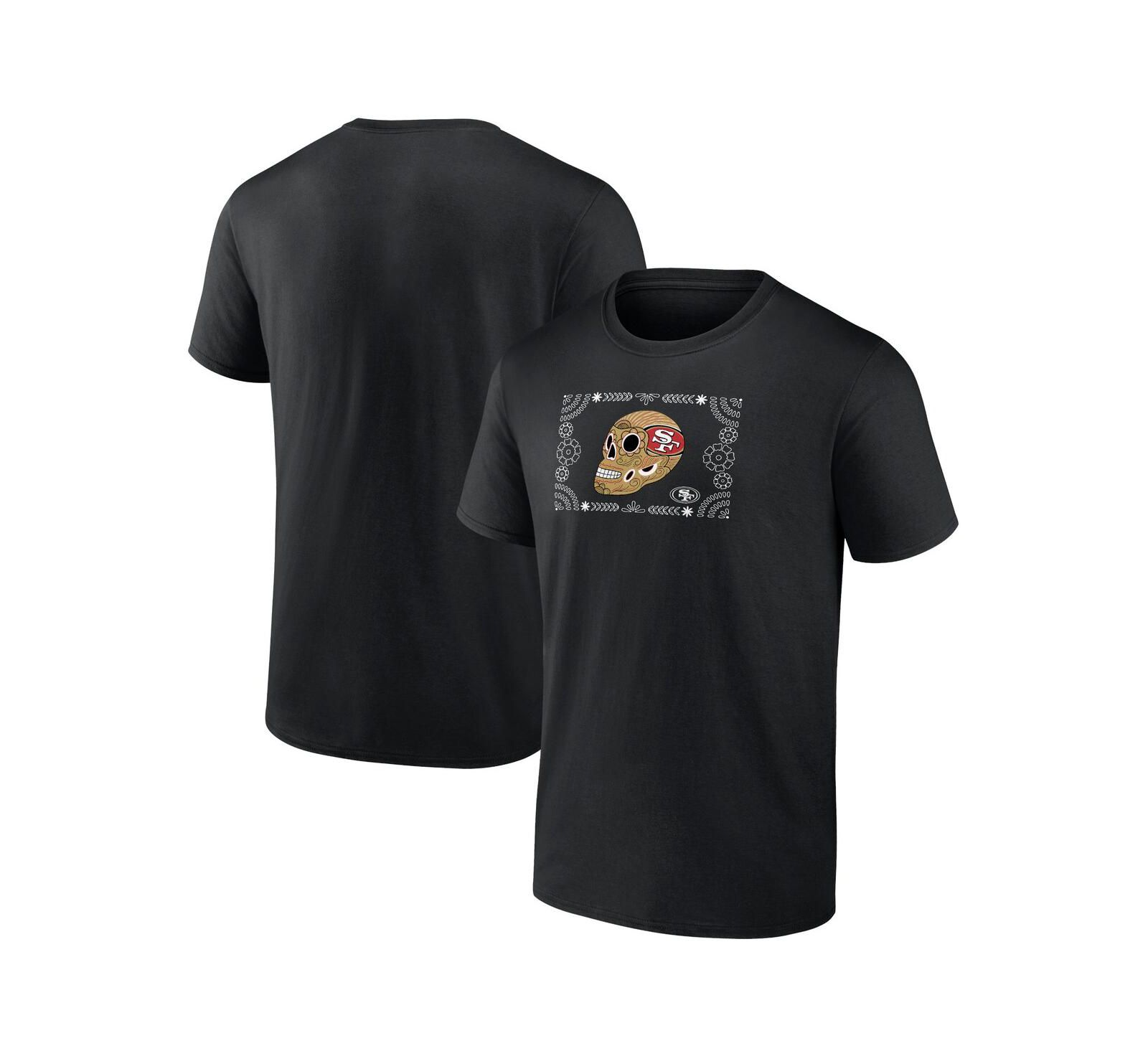 Мужская футболка Fanatics Mto Label San Francisco 49ers Sugar Skull, черная