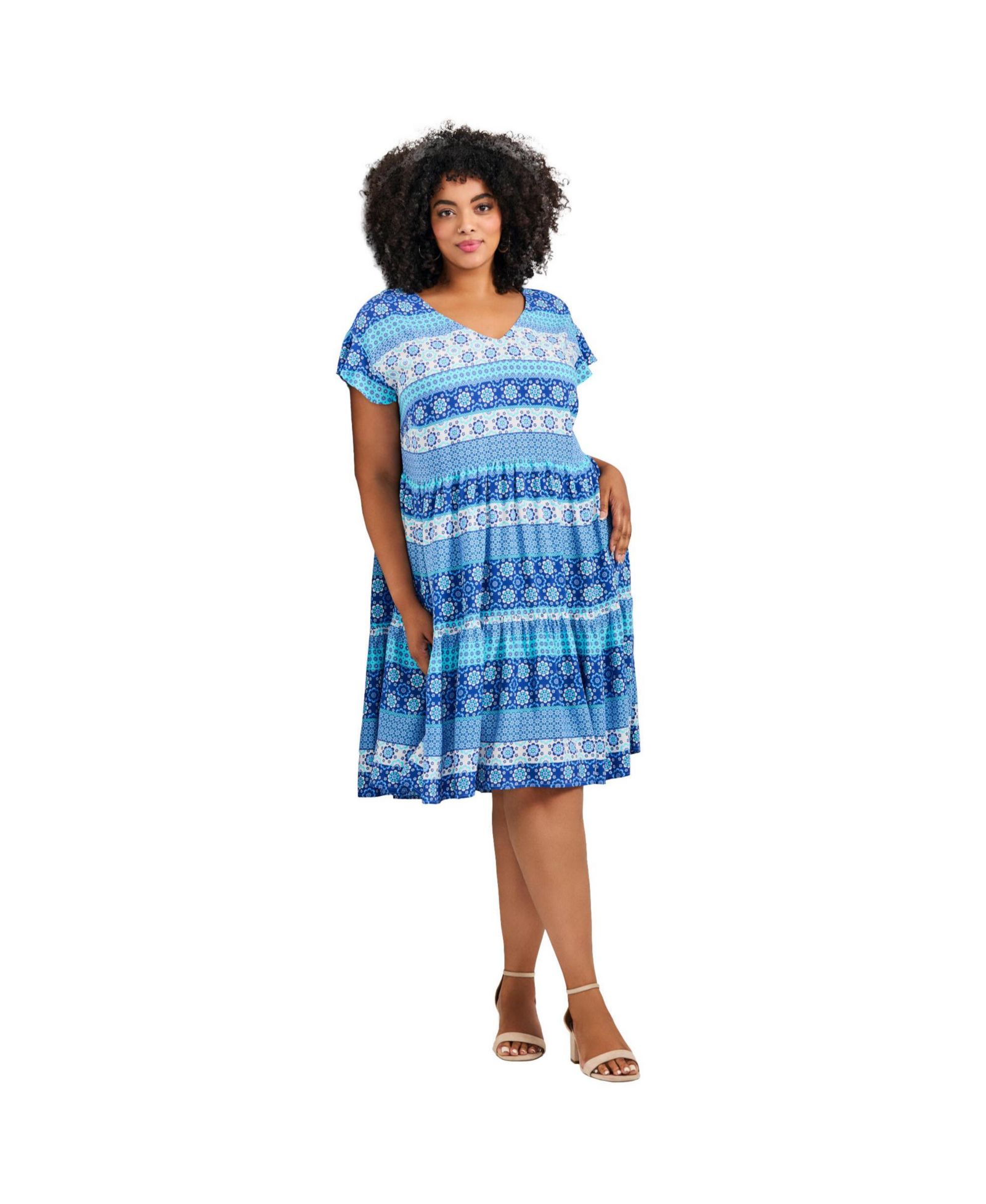 AVENUE Plus Size женское платье Unwind Tiers
