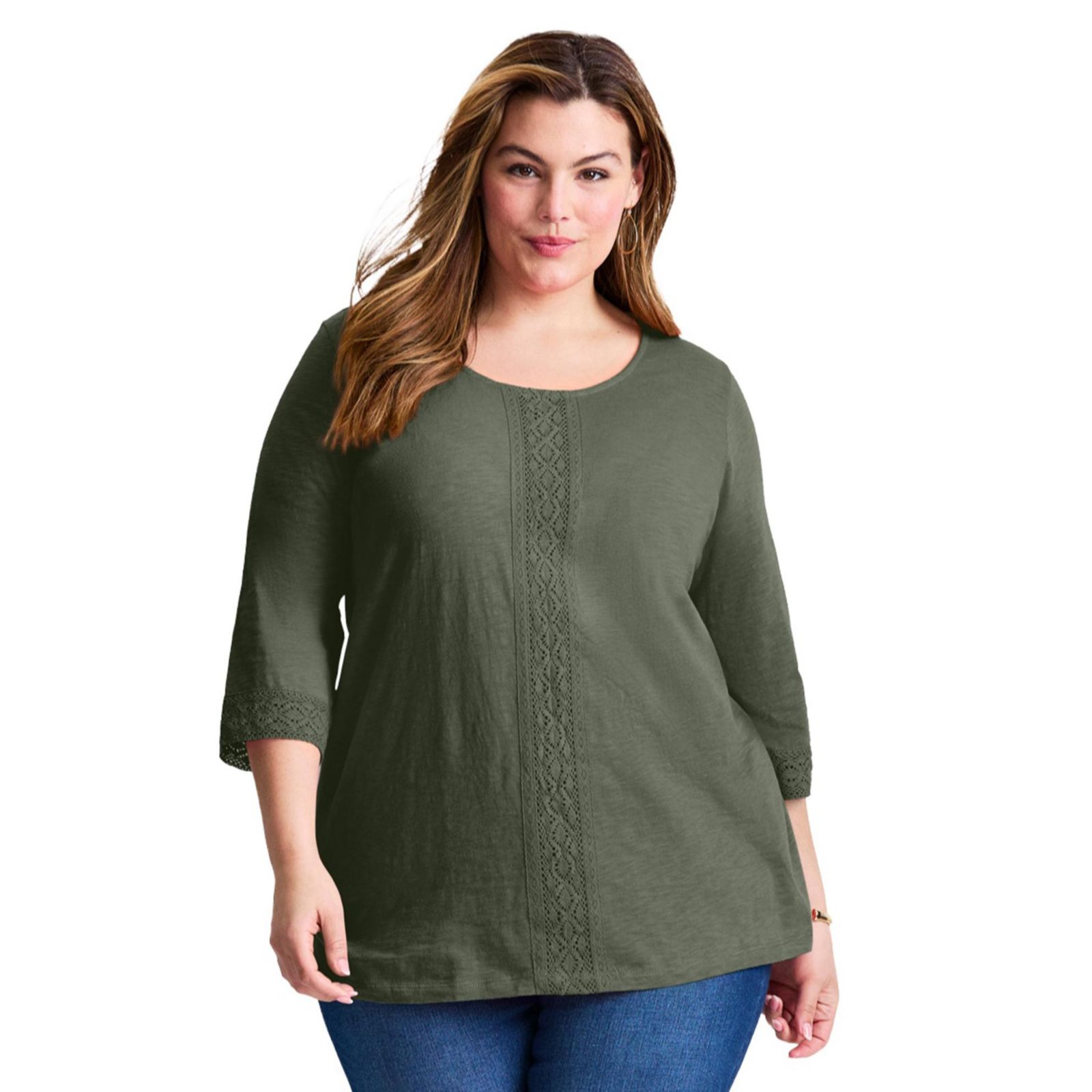 Женская туника Avenue Plus Size Crochet Trim