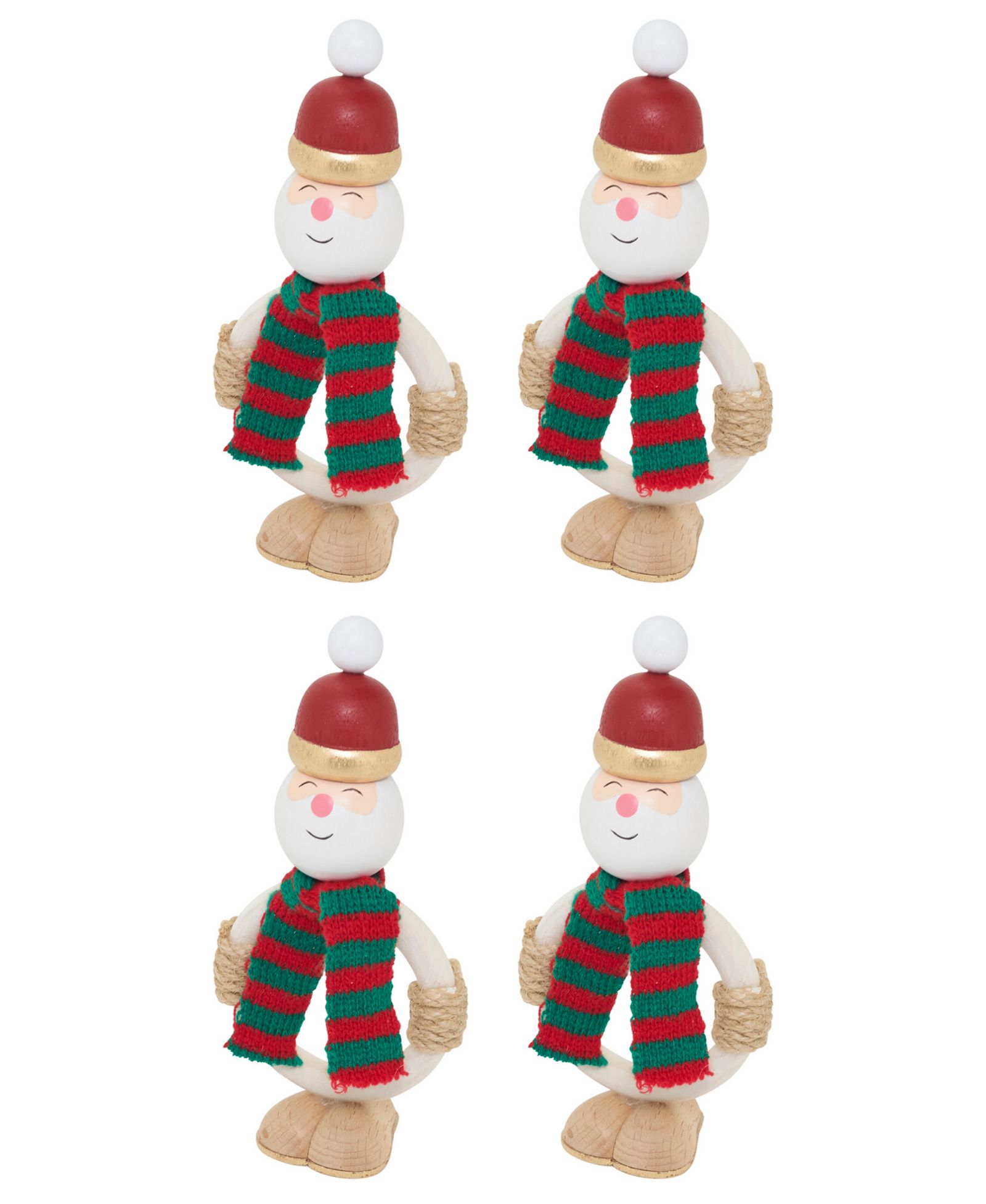 Saro Lifestyle держатель для салфеток Twinkle Hat Santa, набор из 4 шт