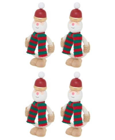 Saro Lifestyle Twinkle Hat Santa Napkin Ring, Set of 4