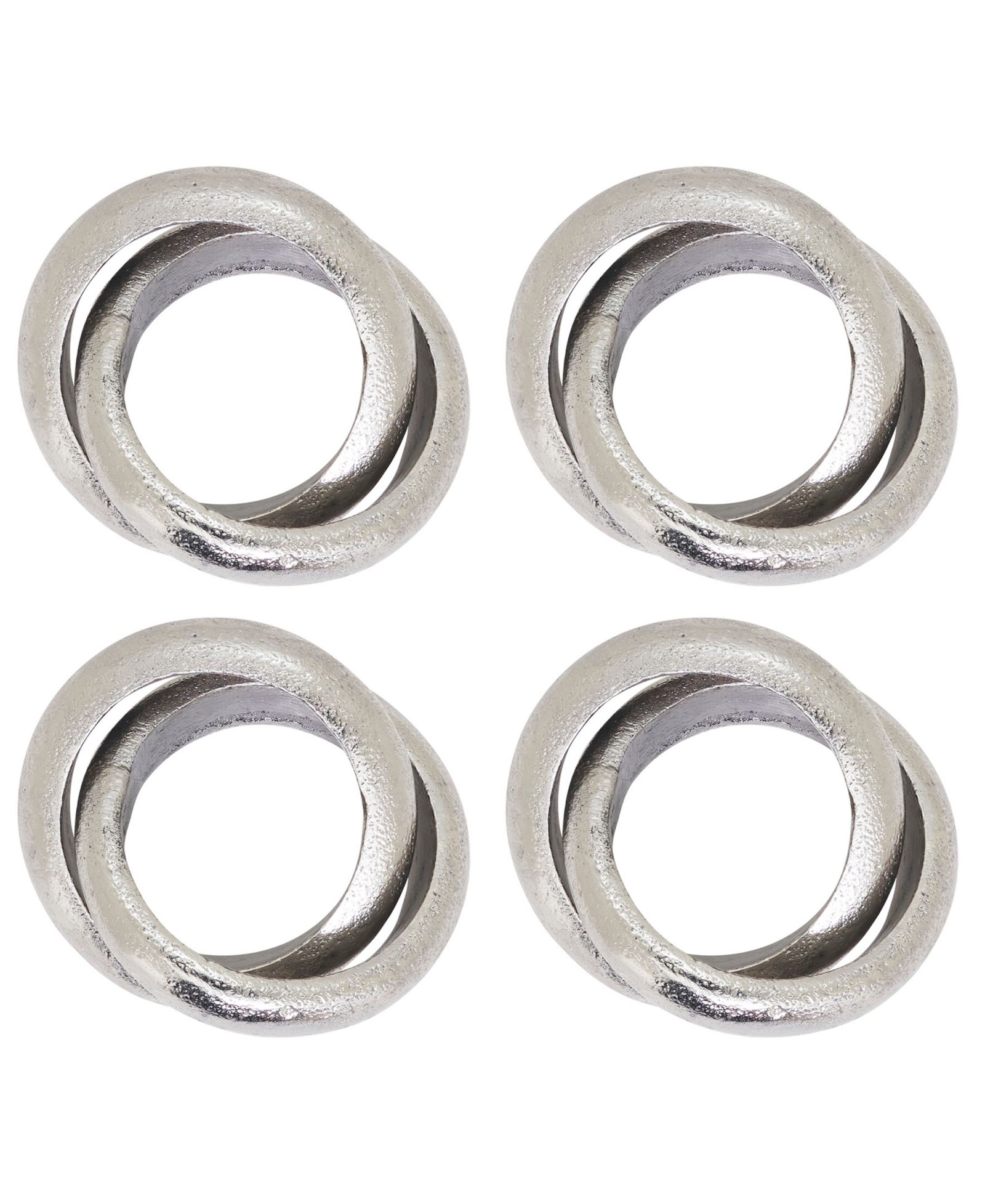 Saro Lifestyle Interlock Napkin Ring, Set of 4