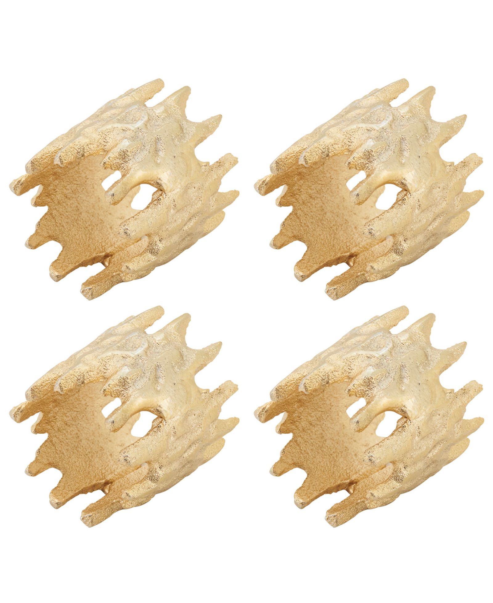 Saro Lifestyle Jagged Edge Napkin Ring, Set of 4