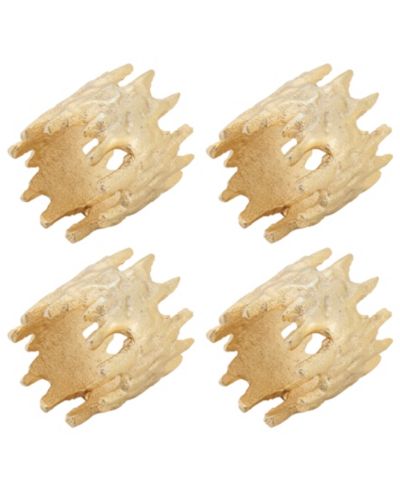 Saro Lifestyle Jagged Edge Napkin Ring, Set of 4