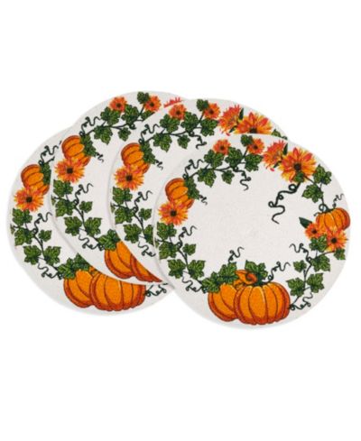 Saro Lifestyle Pumpkin Patch Placemat, Set of 4