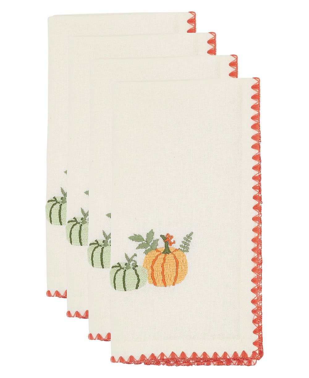 Салфетки Saro Lifestyle Fall Pumpkins, набор из 4 шт
