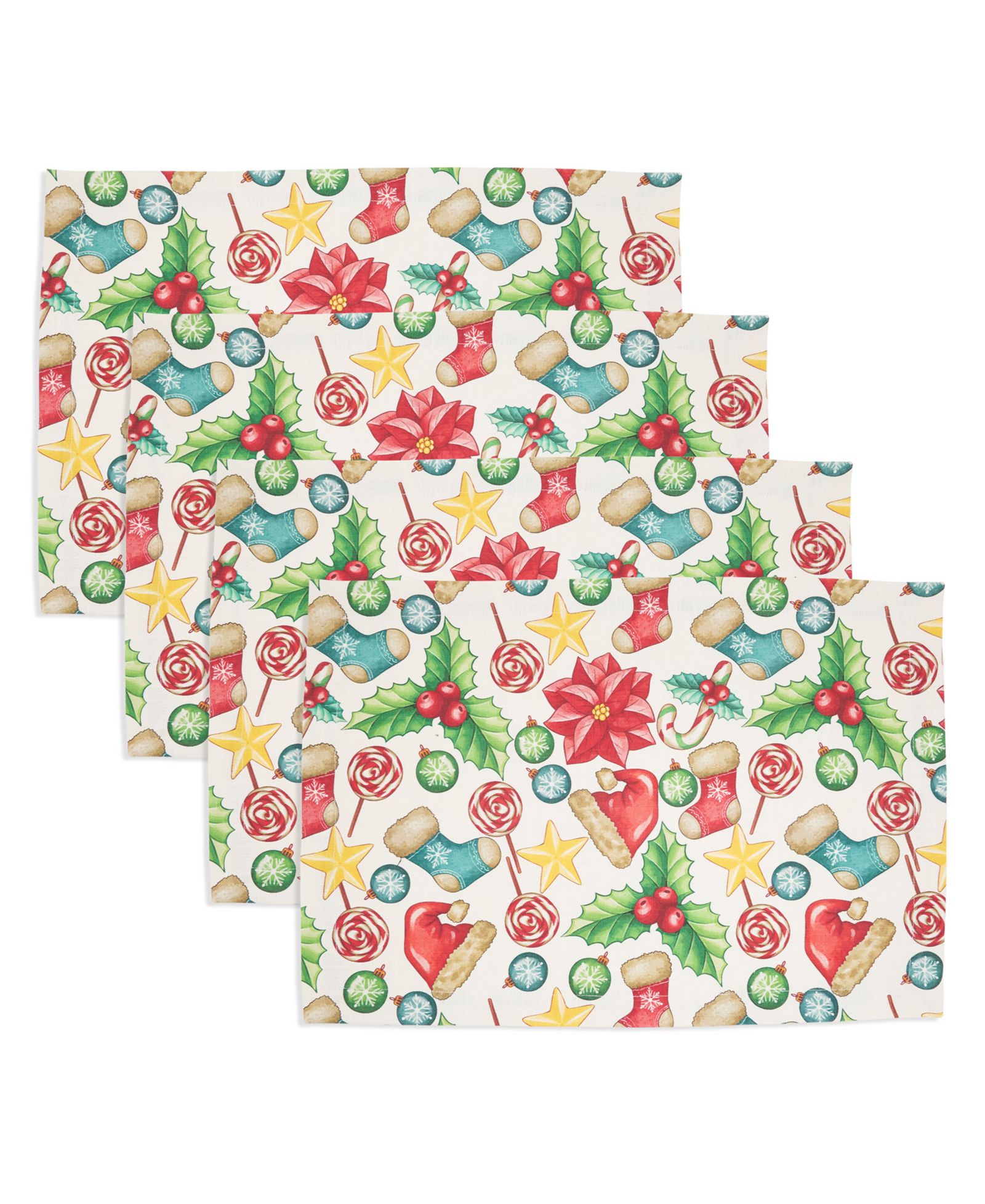 Saro Lifestyle Christmas Placemat, Set of 4