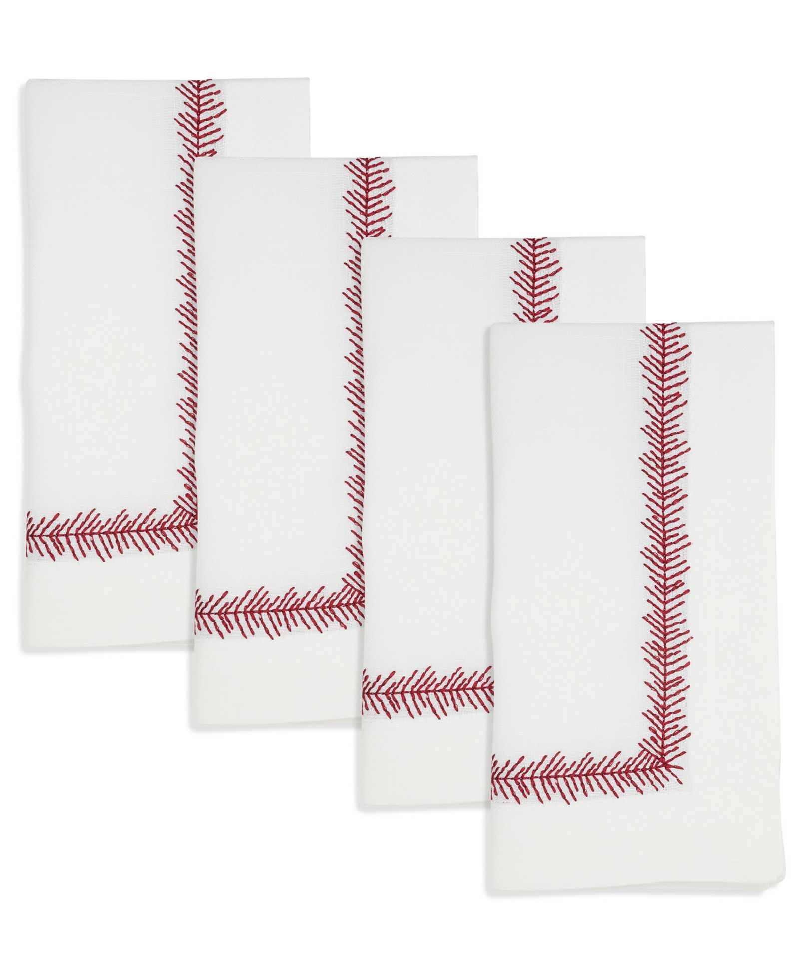 Набор из 4 салфеток для стола Saro Lifestyle Embroidered Border