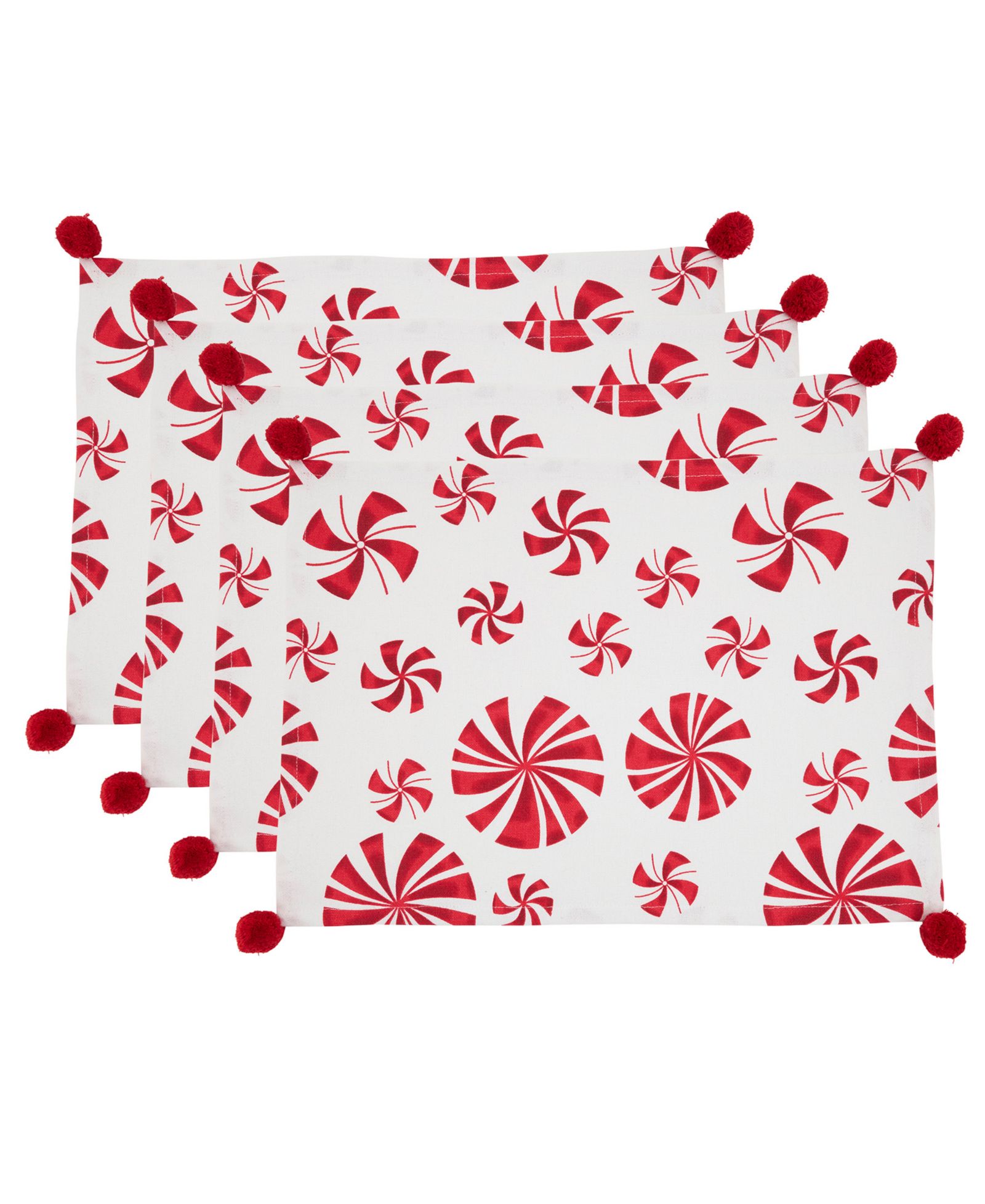 Saro Lifestyle подставки под тарелки Peppermints, набор из 4 шт