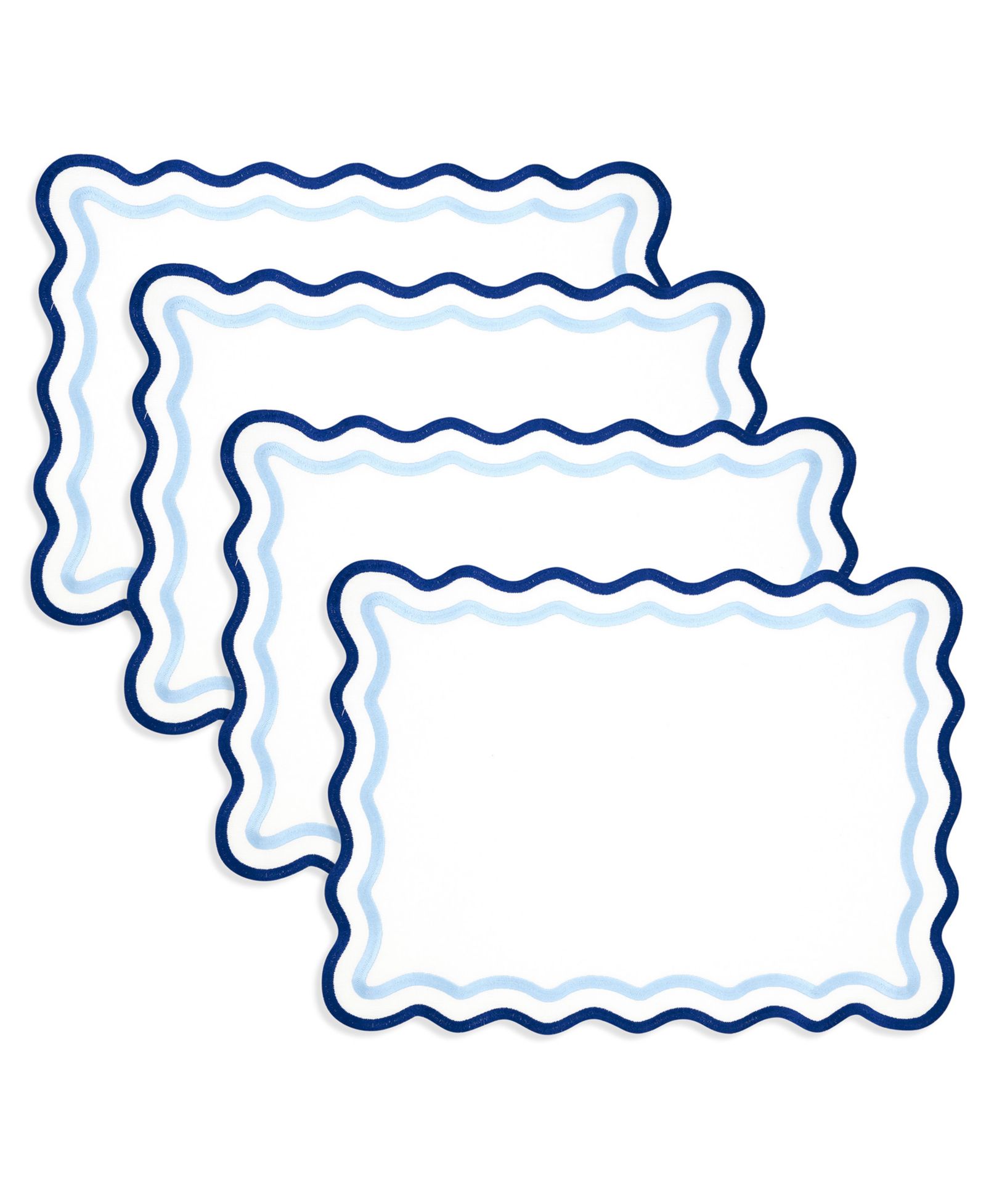 Saro Lifestyle placemat Eco Scallop Border, набор из 4 шт