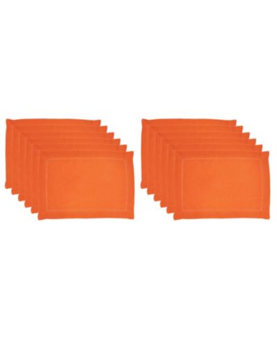 Saro Lifestyle Hemstitched Border Placemat, Set of 12