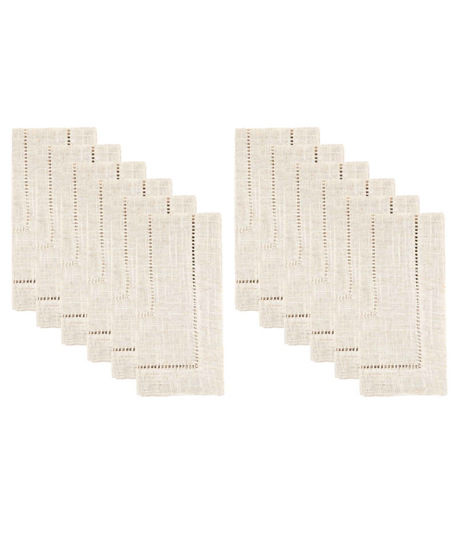 Салфетки Saro Lifestyle Linen Blend Toscana Double Hemstitched, набор из 12 шт.