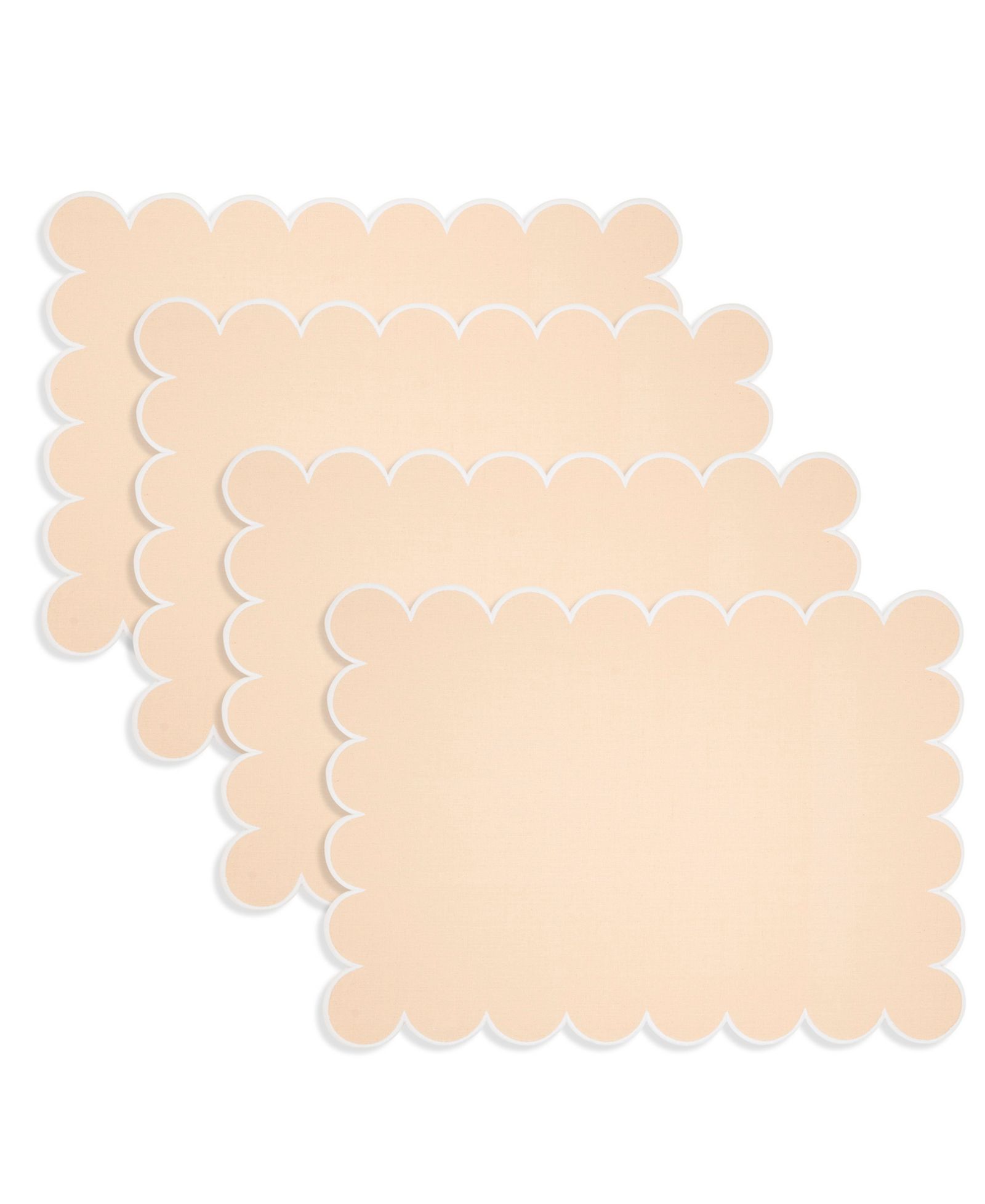 Saro Lifestyle подставки под тарелки Eco Scallop Border, набор из 4 шт