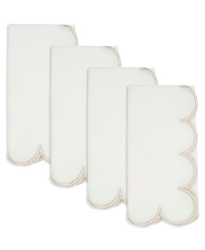 Saro Lifestyle Scalloped Hem Napkin, Set of 4