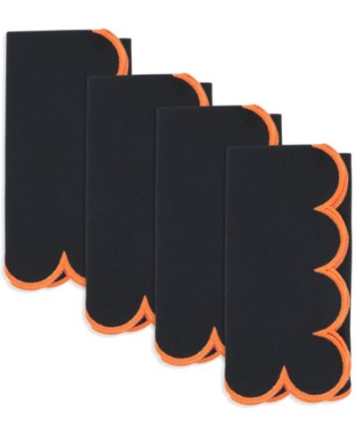Saro Lifestyle Sweet Edge Scalloped Napkin, Set of 4