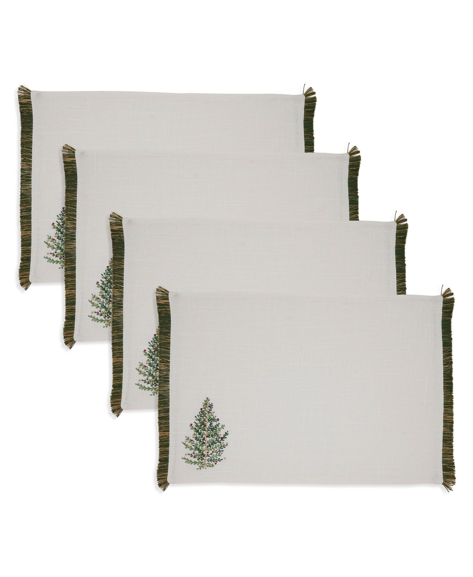 Подставка для стола Saro Lifestyle Christmas Trees, набор из 4 шт